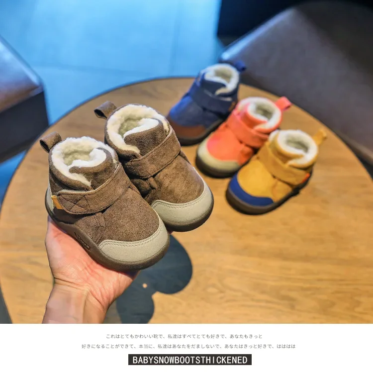 Toddler Baby Boots Winter Boys Girl Warm Baby Snow Shoes Plush Soft Bottom Infant Shoes Newborn Baby Outdoor Sneakers Kids Boots