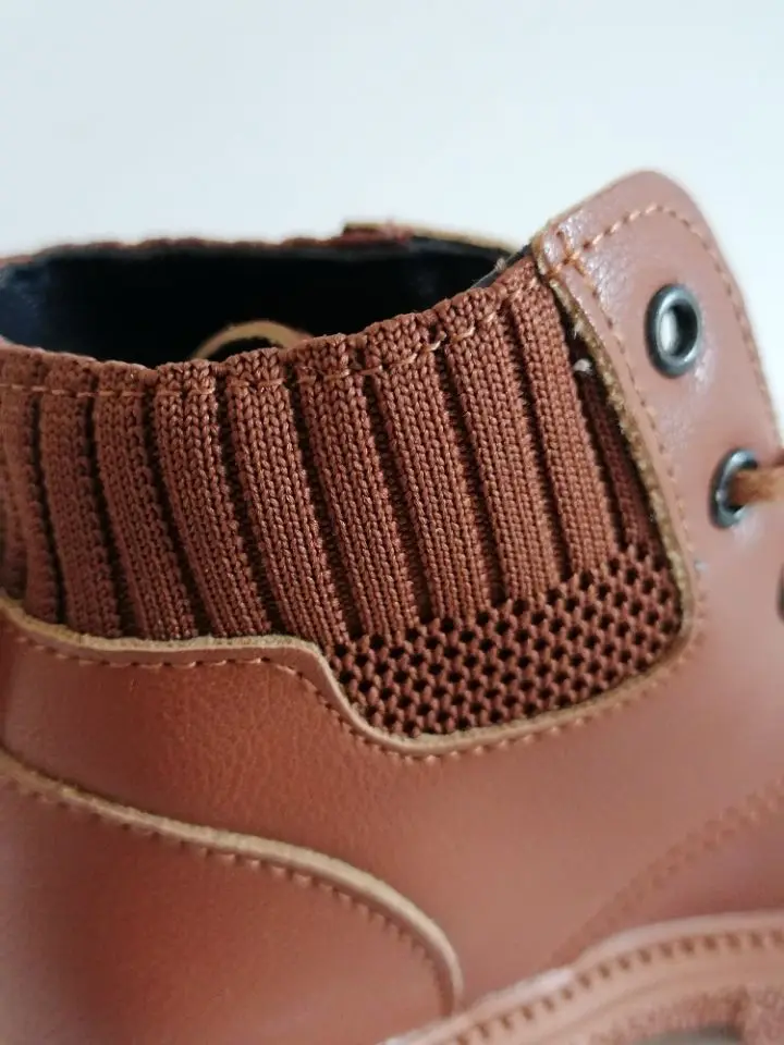 Kids Leather Chelsea Boots Waterproof Children Sneakers Beige Toddler Snow Boots Girl Winter Shoe Boy