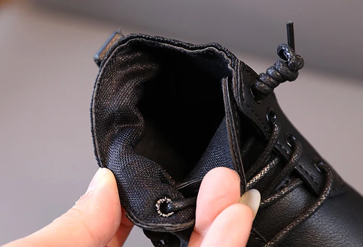 Kids Leather Chelsea Boots Waterproof Children Sneakers Beige Toddler Snow Boots Girl Winter Shoe Boy