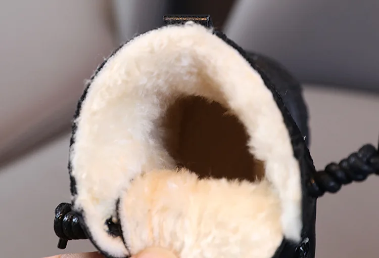 Kids Leather Chelsea Boots Waterproof Children Sneakers Beige Toddler Snow Boots Girl Winter Shoe Boy