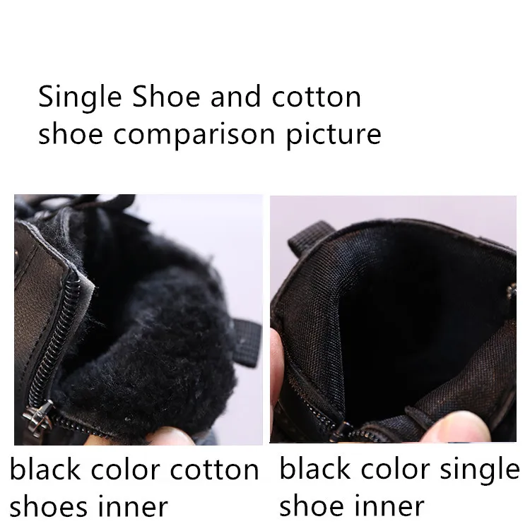 Kids Leather Chelsea Boots Waterproof Children Sneakers Beige Toddler Snow Boots Girl Winter Shoe Boy