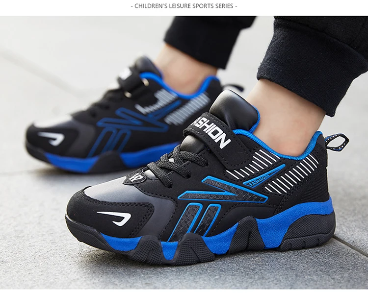 Children's Boys Shoes School Sports Fashion Leather For Kids Tennis Casual Sneakers Children Boy Running 7-12Years Walking Shoe