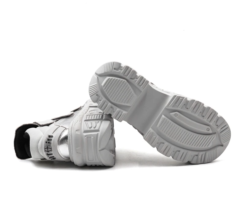 Ankle Rock Boots 2025  Woman Sneakers New Punk Style Women Shoes Gothic Lace-up Heel Height Platform Shoes