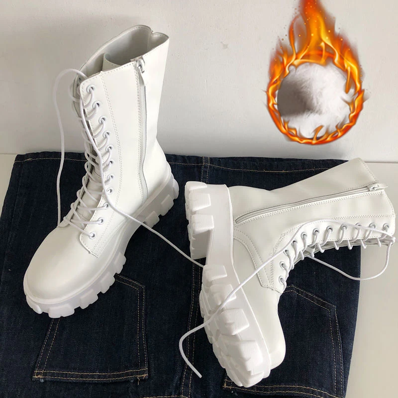 White with fur