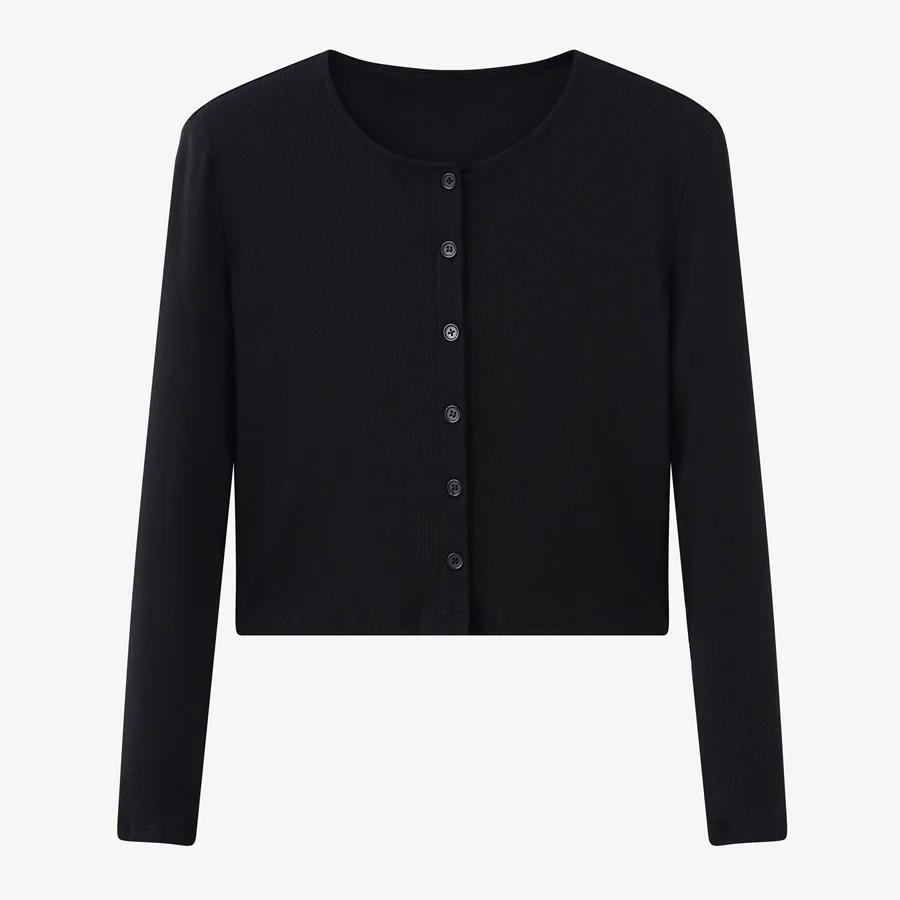 Black Rib Cardigan