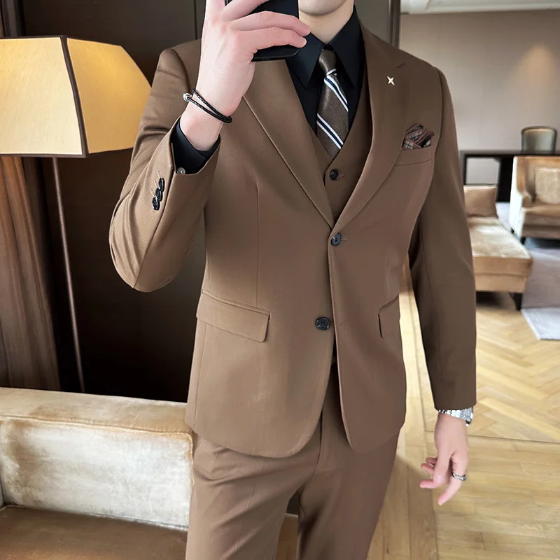 Brown 2 buttons