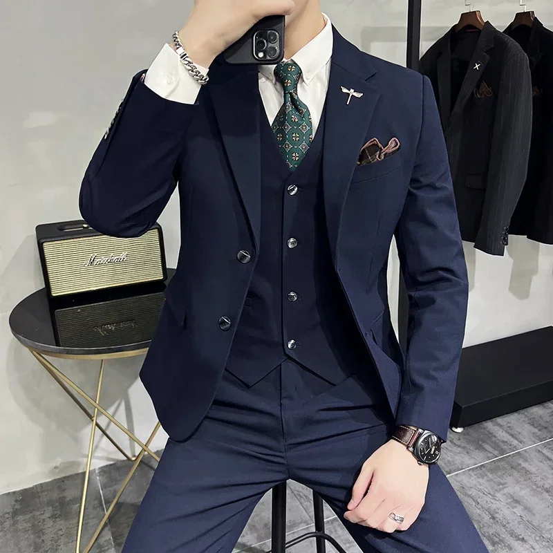 Navy blue 2 buttons