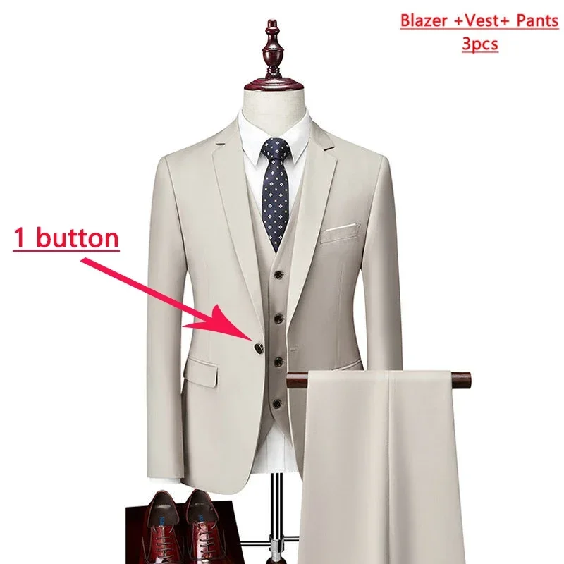 Apricot 3PCS 1button