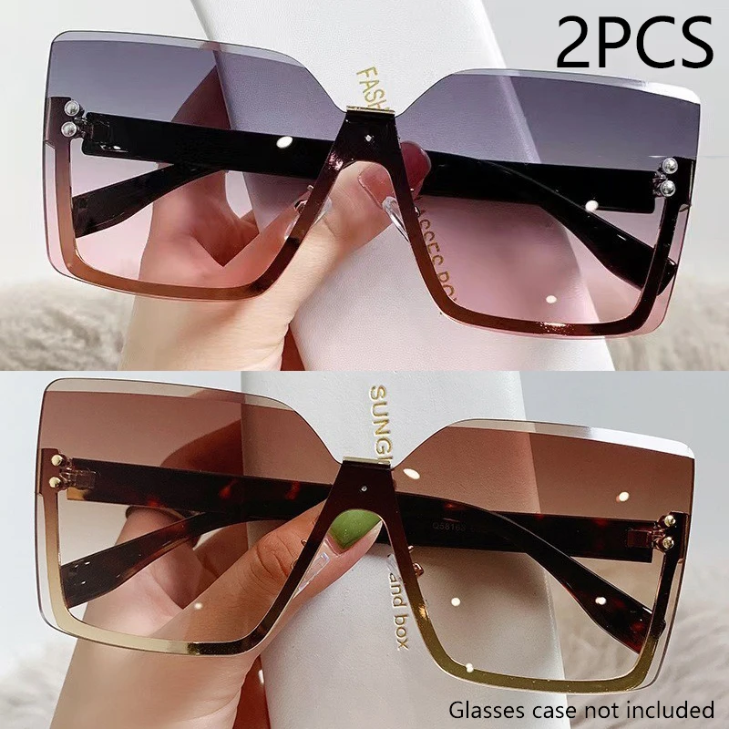 2PCS pink brown