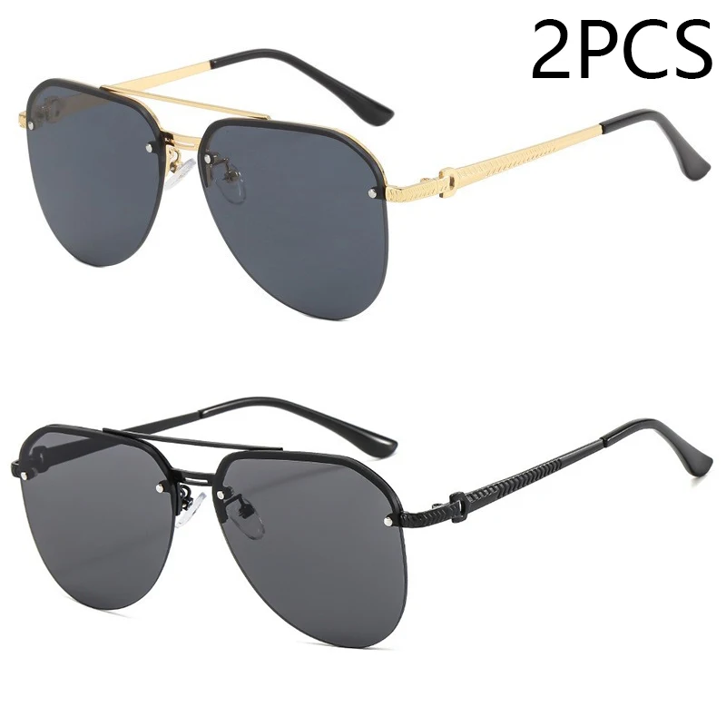 2PCS gold black
