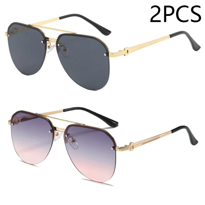 2PCS gold pink