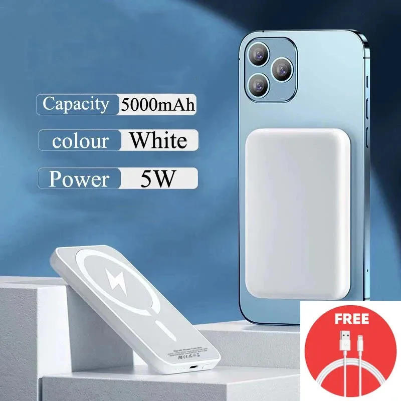 white 5000mAh
