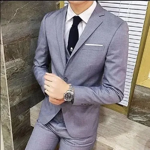 Gray (suit + suit pants + shirt + bow tie)