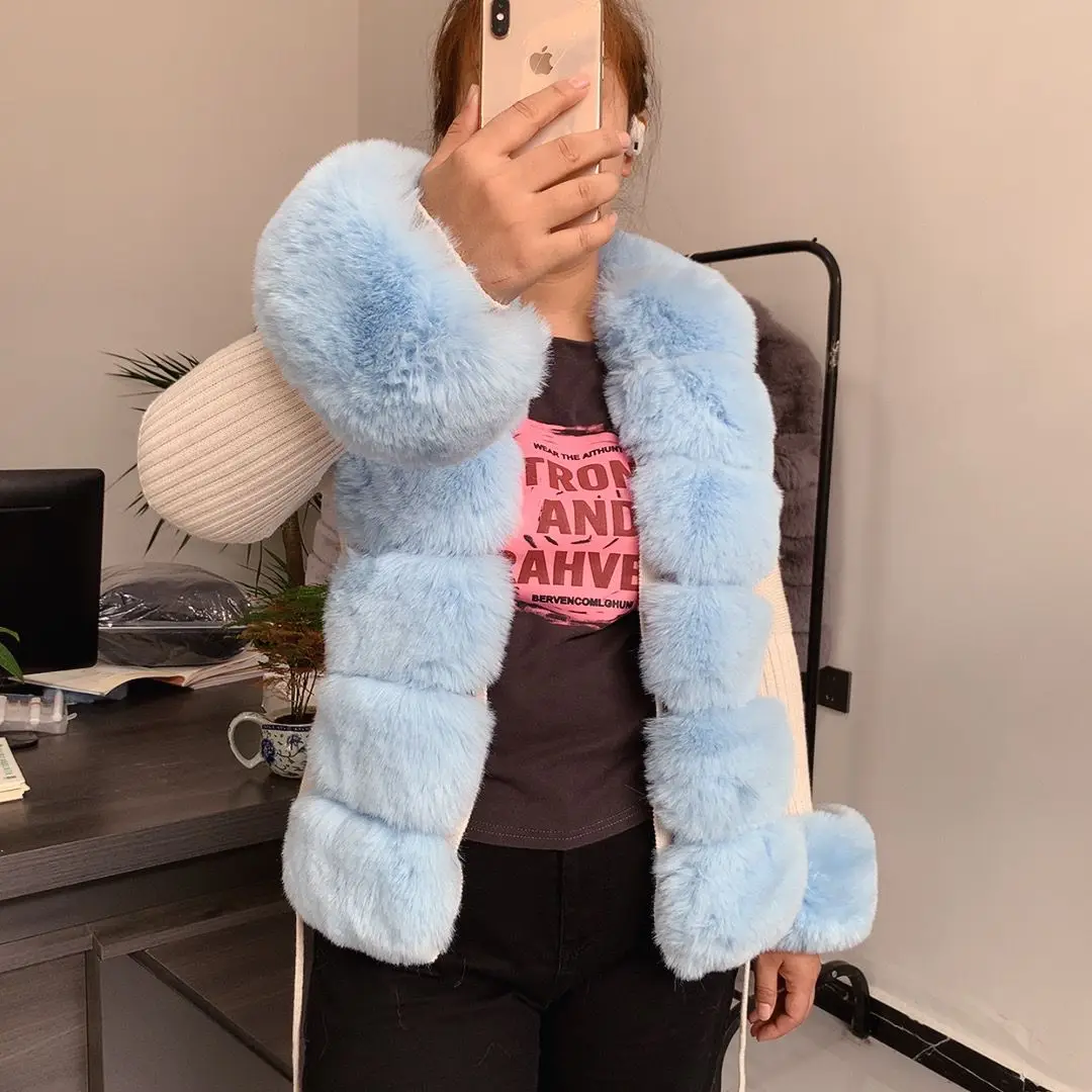 Off white with blue